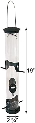 Set of 2 Aspects Large Quick-Clean Seed Tube Bird Feeders, Spruce Green 425-CP2