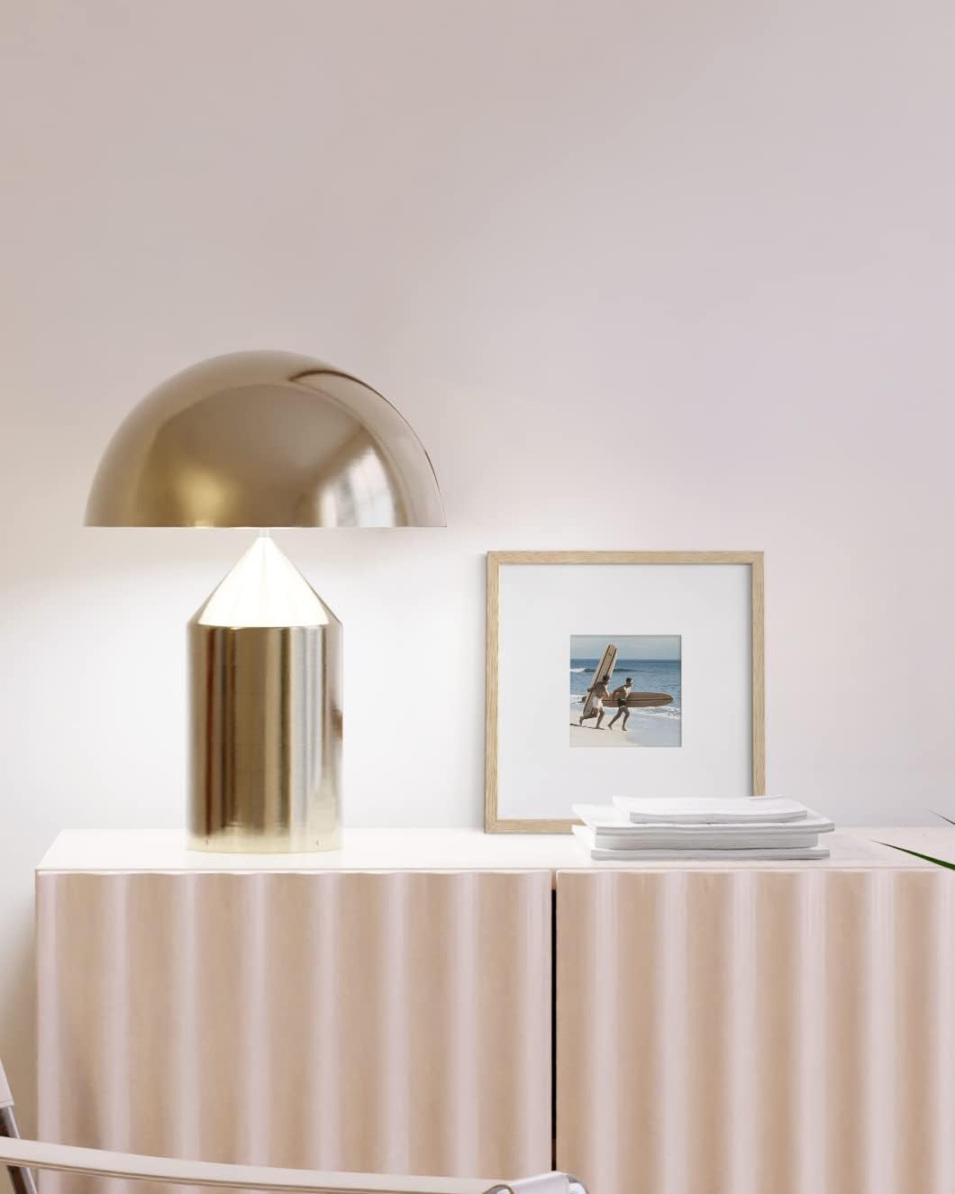 HAUS AND HUES Solid Oak 8"x8" Picture Frame Matted to 4"x4" - 8x8 Square Frame With or Without Mat, 8x8 Wood Frame, Square Photo Frame, 8 x 8 Wood Picture Frame (Beige Oak)