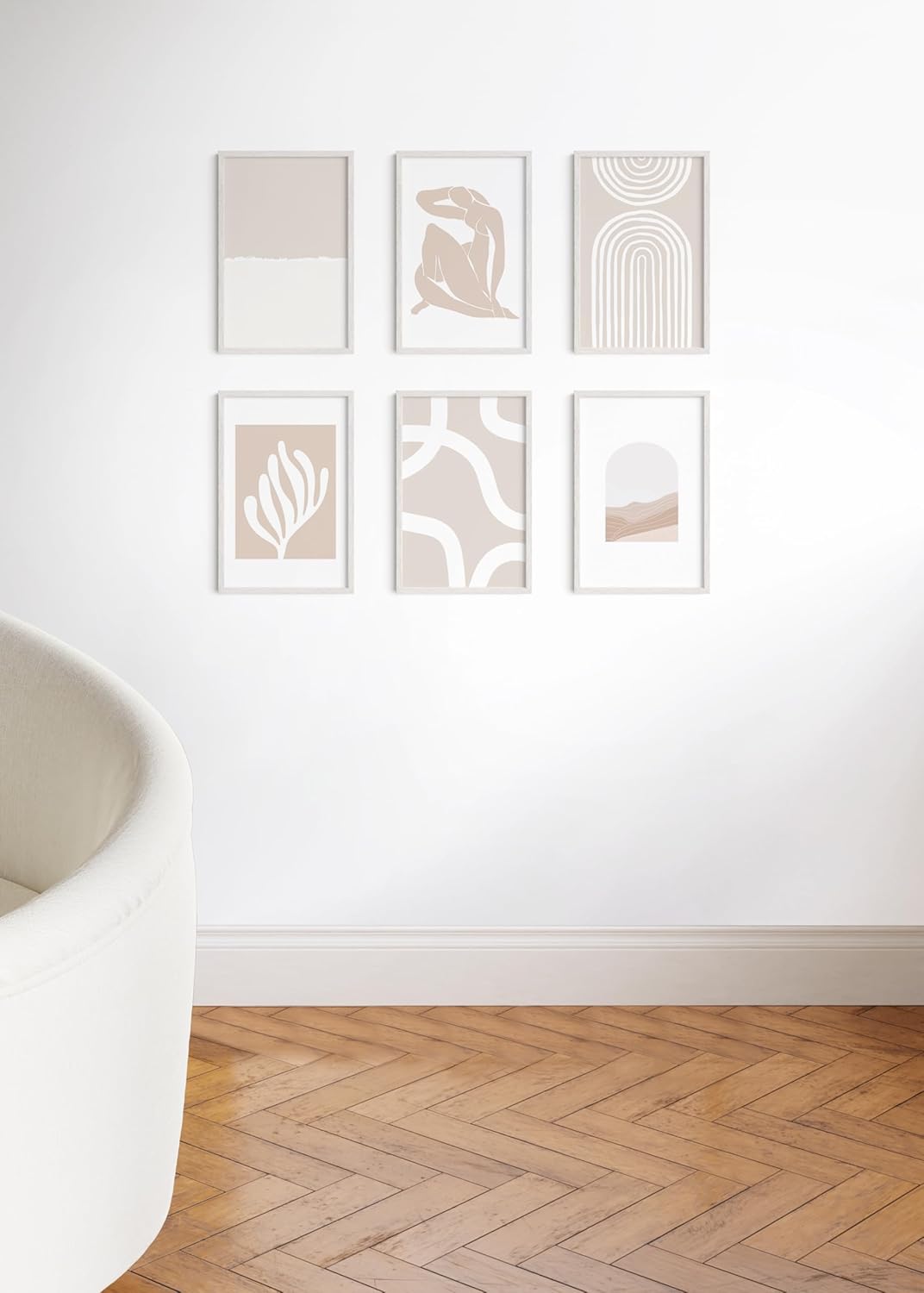 Haus and Hues 11x17 White Oak Wood Picture Frames Set of 25 - Premium Bulk Picture Frames 11x17 Bundle - Elegant Gallery Wall Frame Set for Posters, Art Display - Ideal for Wall Decor in Home & Office