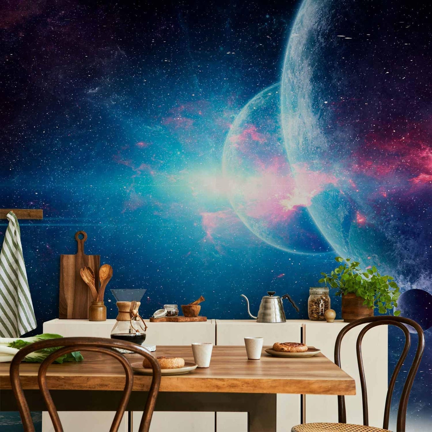 artgeist Premium Wall Mural Cosmos Galaxy 138x101 in - Non-Woven Wallpaper Fleece Wall Decor Photo Print Picture Image Design Stars Solar System Universe Space b-C-10047-a-a