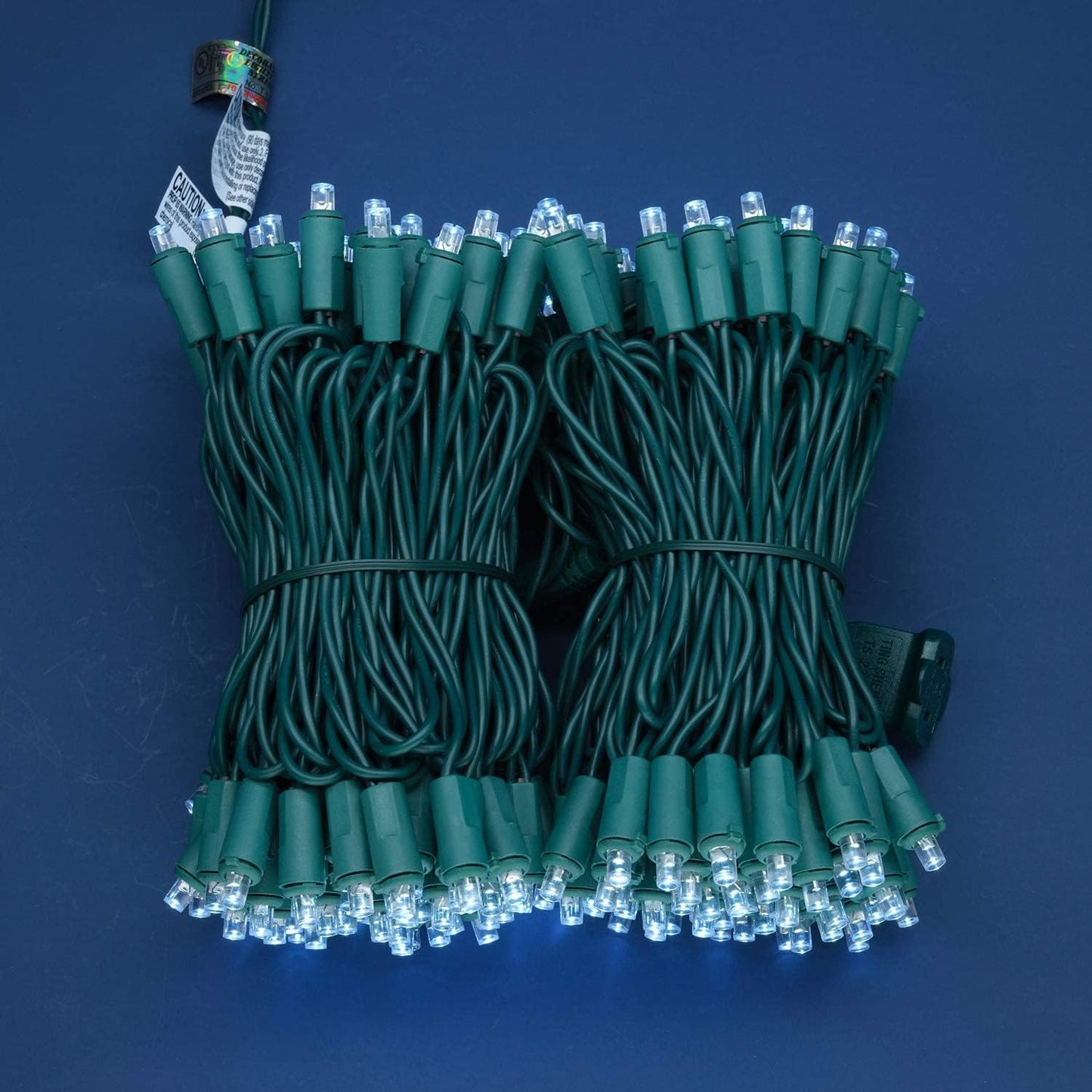 200 Count Cool White Wide Angle LED Christmas Lights, 66 ft Green Wire UL Certified Commercial Grade 5mm Holiday String Light Set (Cool White)