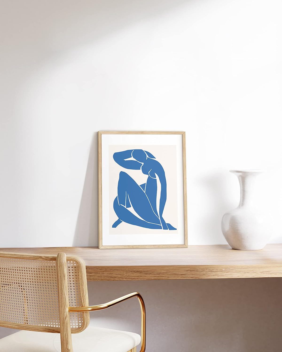 HAUS AND HUES Beige Oak Wood 11x14 Picture Frame - Modern Wood Wall Art Display - Lightweight 11x14 Frame for Art Prints, Photos, Posters - Ready-to-Hang Vertically & Horizontally