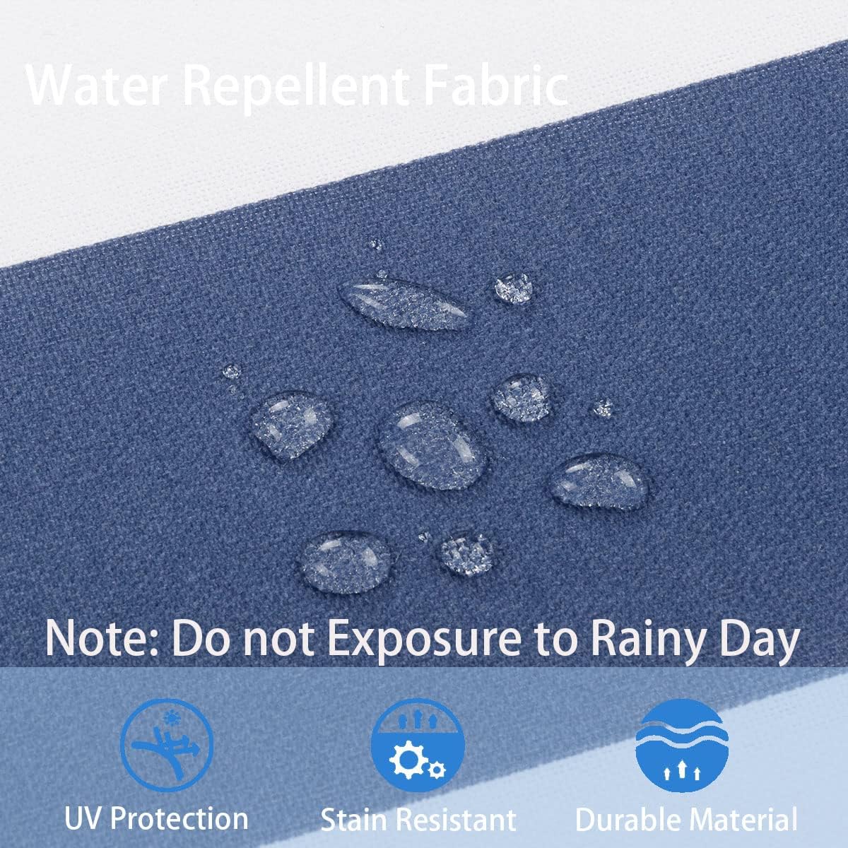 FUNHOME Inflatable Outdoor Ottoman with Air Pump,20"x9" Portable Patio Pouf,Water Resistant,Fade-Resistant,Round Blow Up Footrest Stools for Home Garden Camping Travel(Blue White)