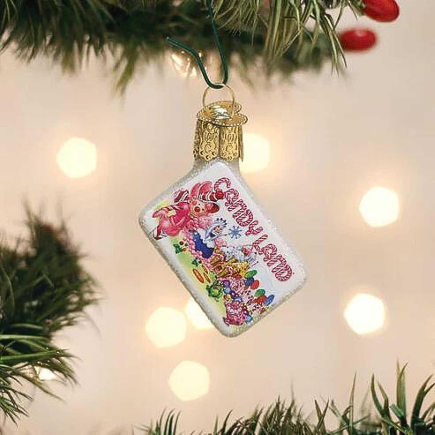 Old World Christmas Mini Candy Land Glass Hanging Ornament