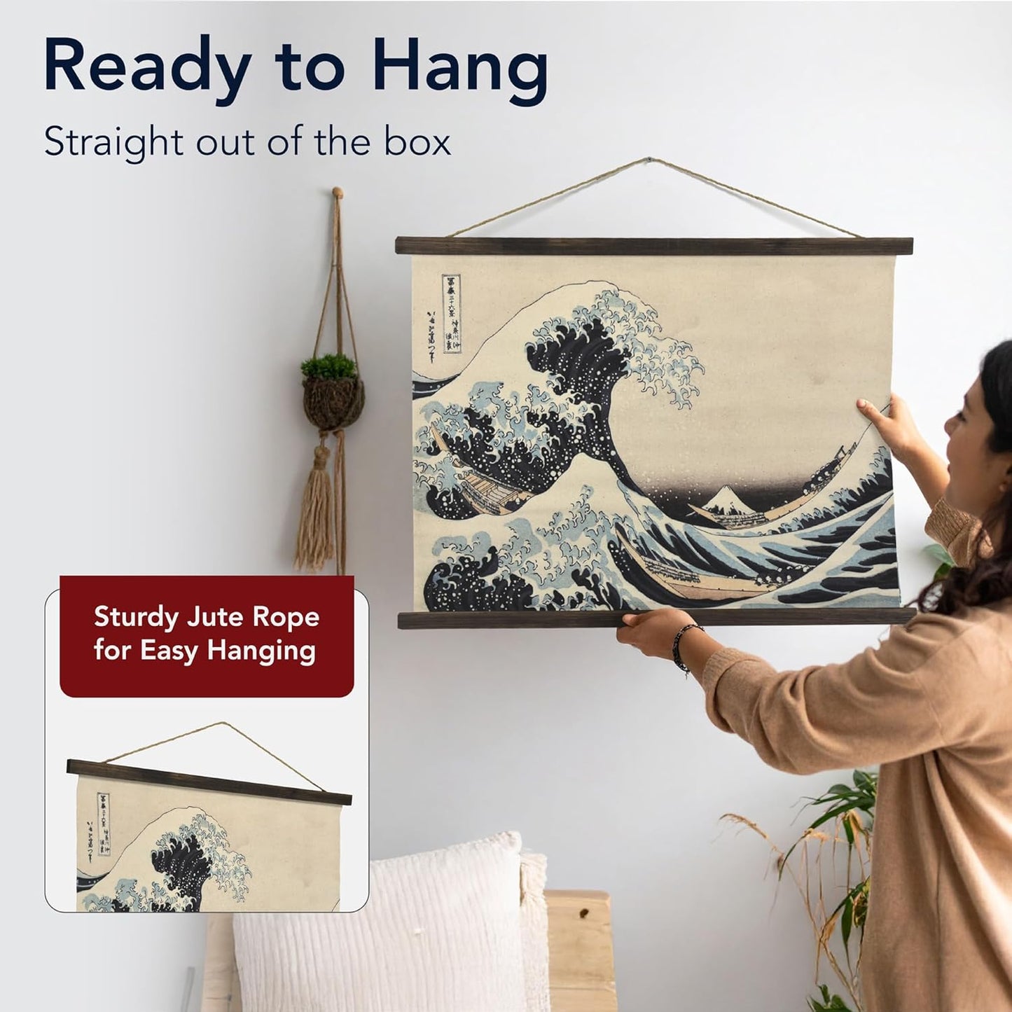 American Art Decor The Great Wave off Kanagawa Tapestry Beach House Wall Art