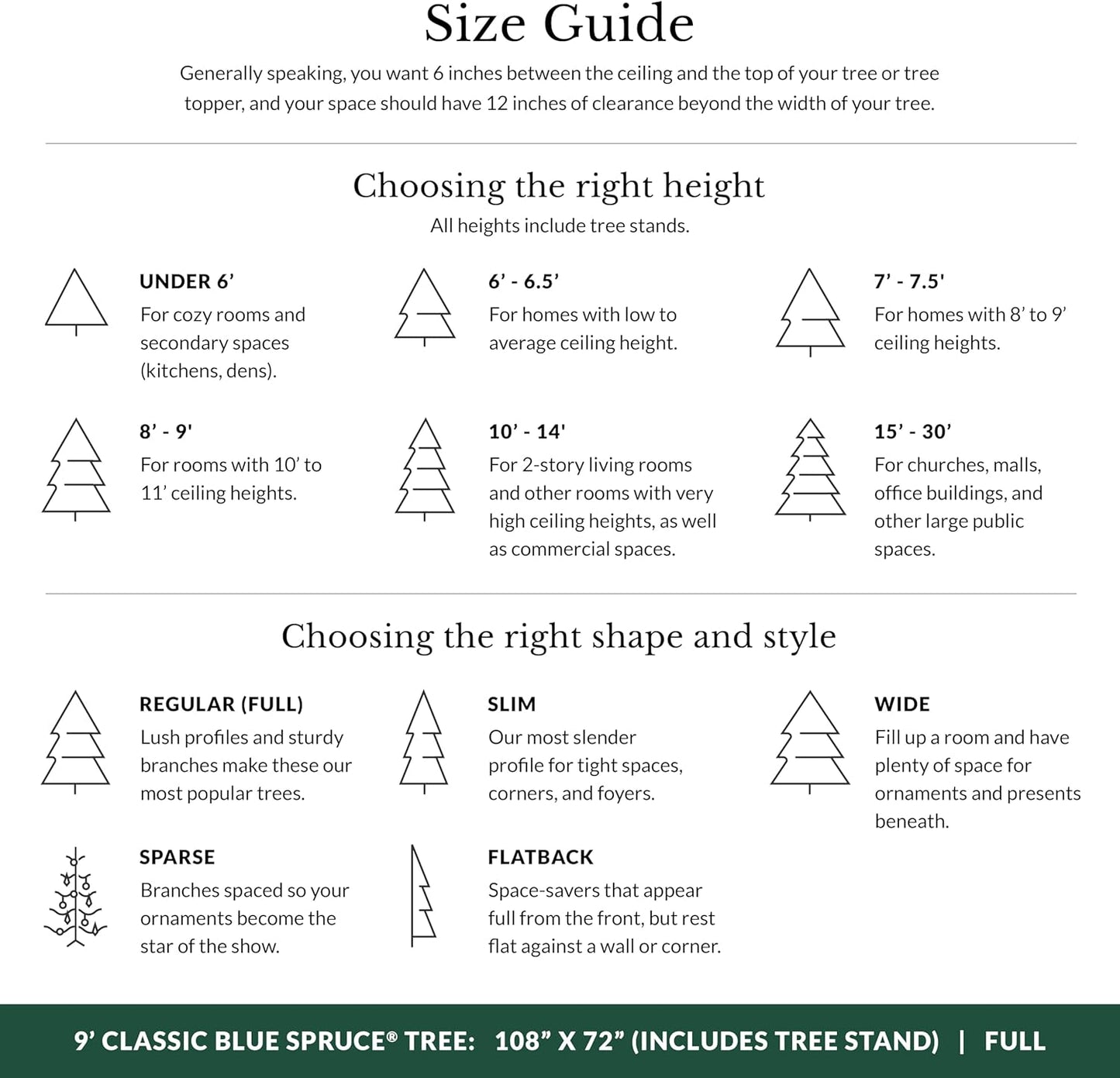 Balsam Hill 9ft Pre-Lit Classic Blue Spruce - Artificial Christmas Tree with 1500 LED Clear Lights, Easy Plug Technology, Premium Stand & Storage Bag for Indoor Holiday Decorating