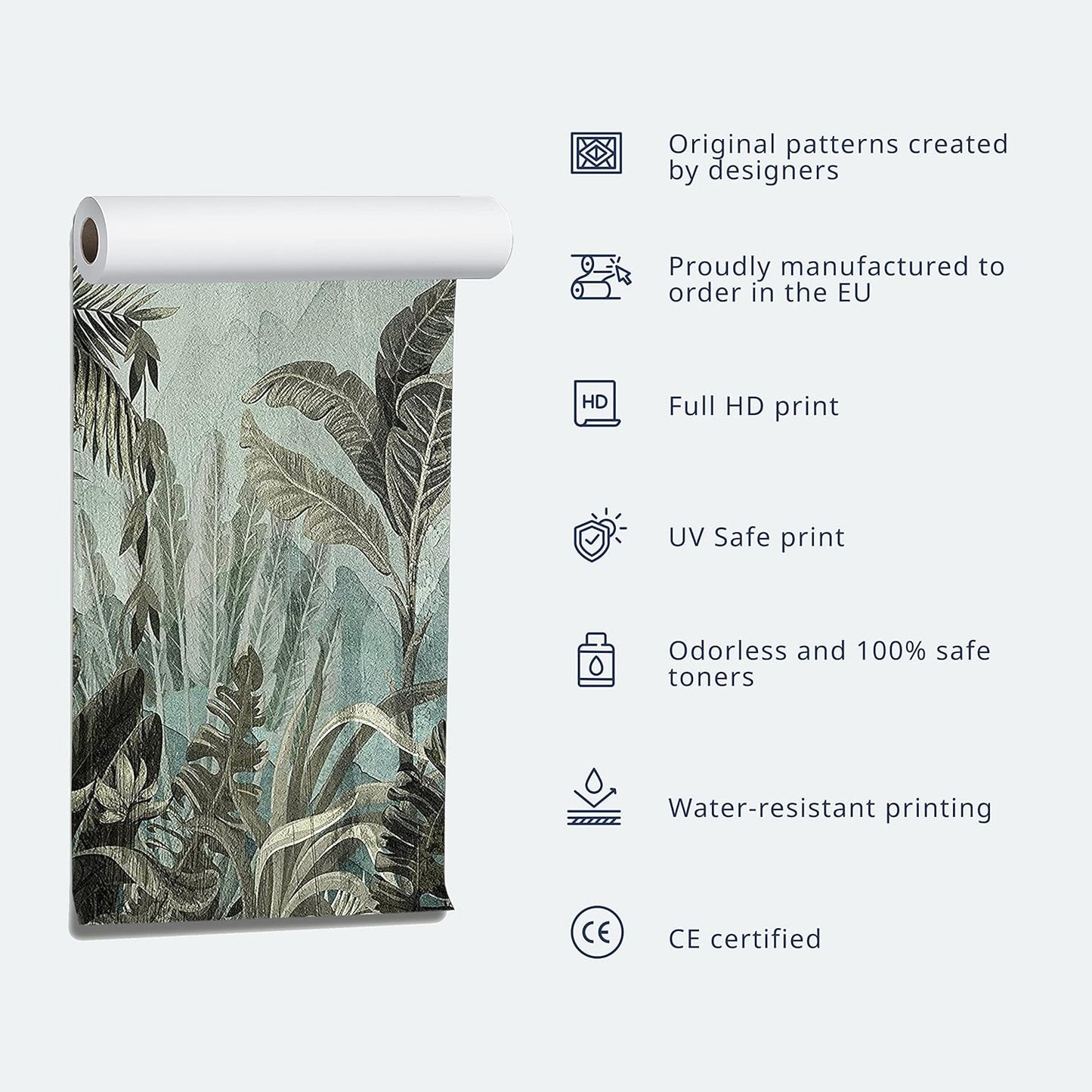 artgeist Premium Wall Mural Nature 197x138 in - Non-Woven Wallpaper Fleece Wall Decor Photo Print Picture Image Design Botanical Plants Jungle Leaves b-B-0594-a-a