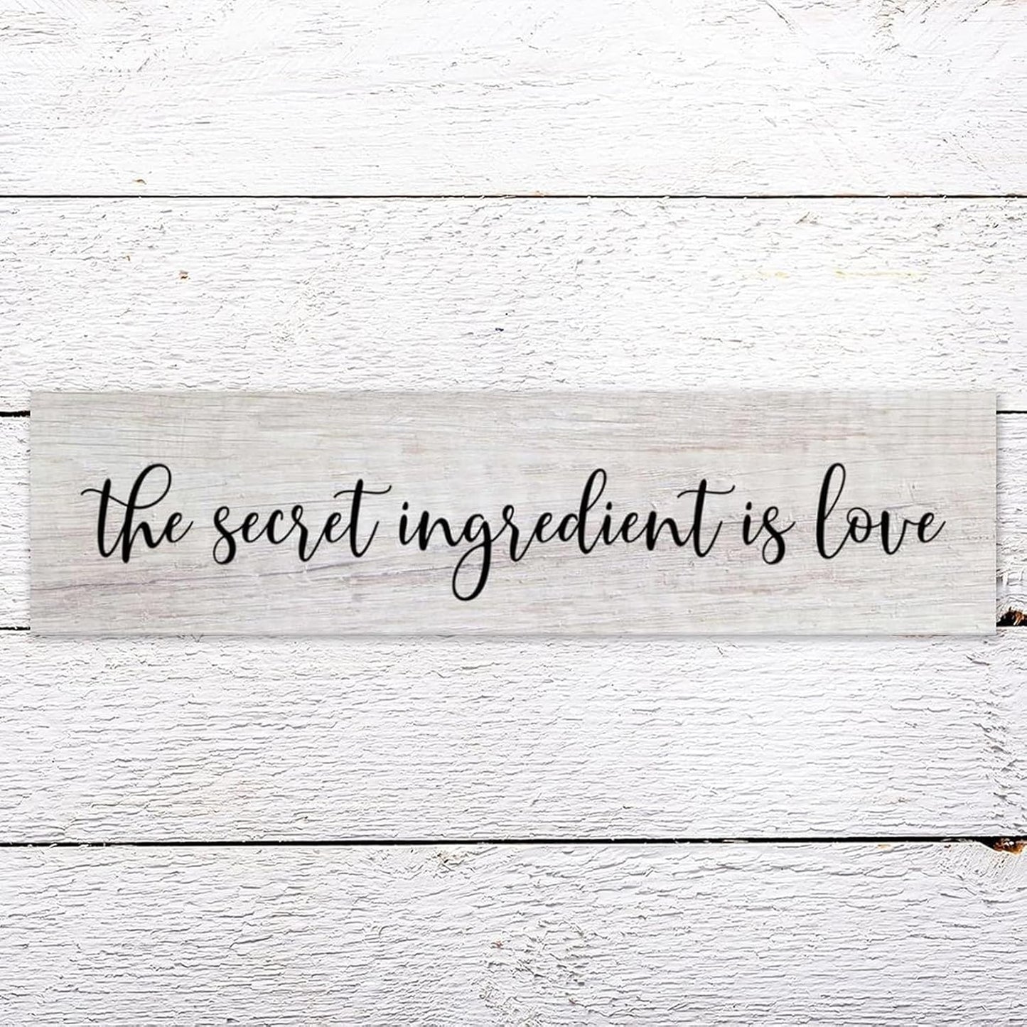Generic Funny Wood Sign The Secret Ingredient is Love Rustic Wooden Hanging Sign Home Farmhouse Kitchen Wall Decoration 16 x 6 Inch