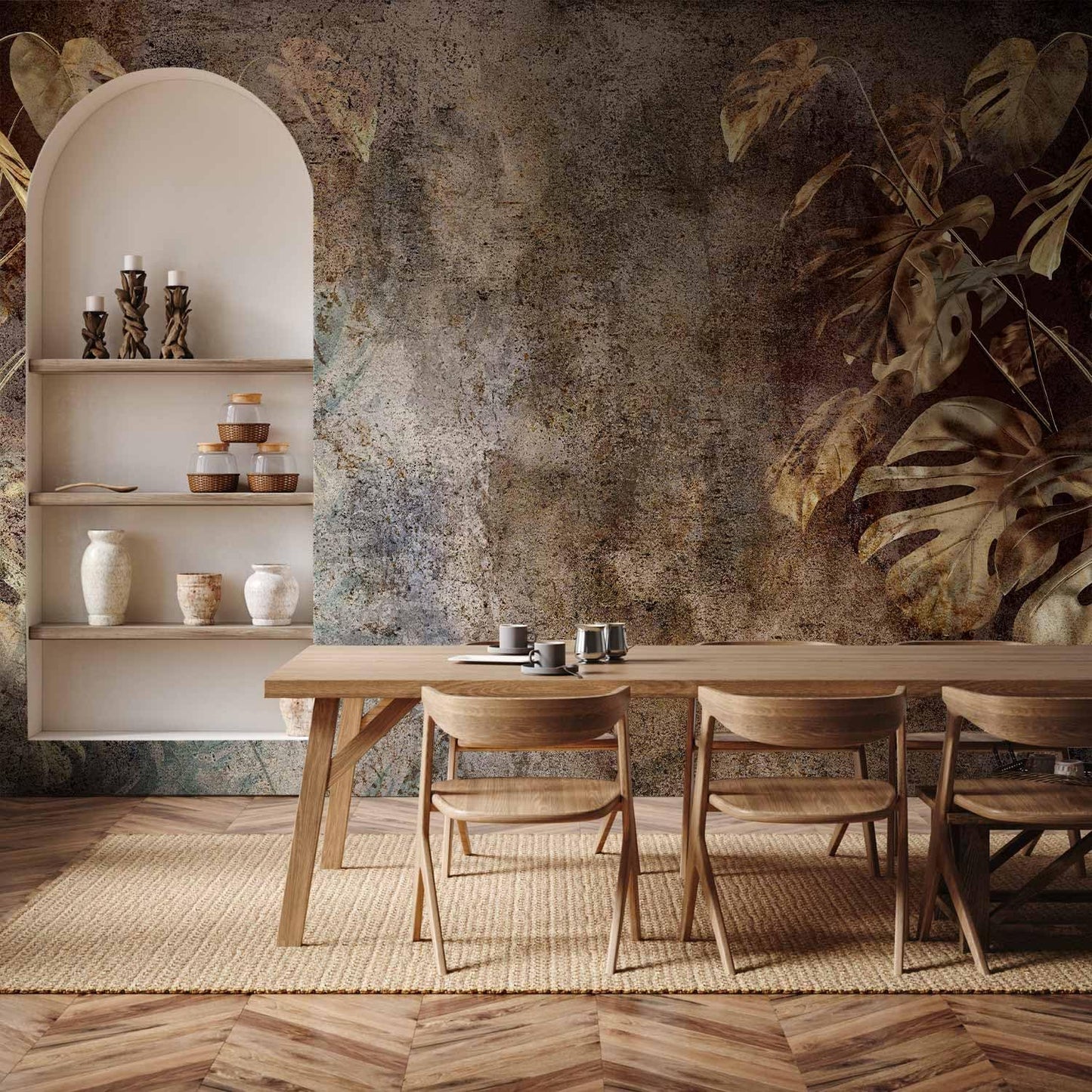 artgeist Wall Mural Monstera 79x55 in - XXL Non-Woven Wallpaper Fleece Wall Decor Photo Print Picture Image Design Nature Botanical Abstract Plants b-C-0859-a-a