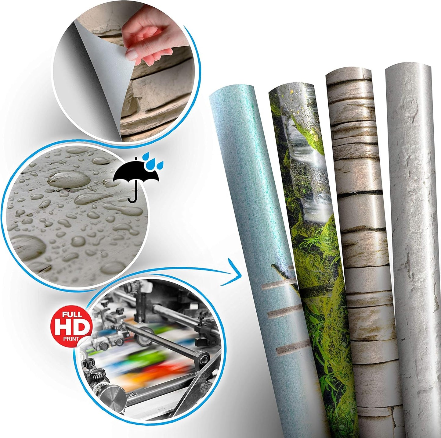 artgeist Wall Mural Hanging Leaves 154x110 in - Peel and Stick Self-Adhesive Wallpaper Removable Large Sticker Foil Wall Decor Print Picture Design Nature Botanical Concrete Orange b-C-10146-a-c