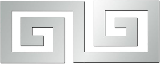 15 Pcs DIY Geometric Shape Acrylic Decorative Mirror Stickers Removable Adhesive Wall Mirror Décor for Living Room Home Background (Silver，3.15 * 7.87inches)