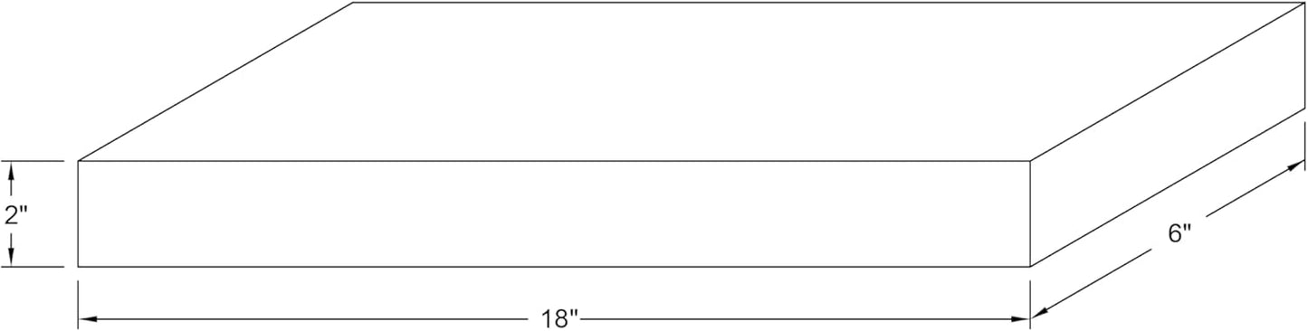 joelsantiques - 18 Inch Wooden Floating Shelves for Wall - 18x6x2 in - Made of Natural Wood - Short Heavy Duty Rustic Wall Shelves for Bedroom - Perfect for Bathroom, Kitchen - Medium Brown