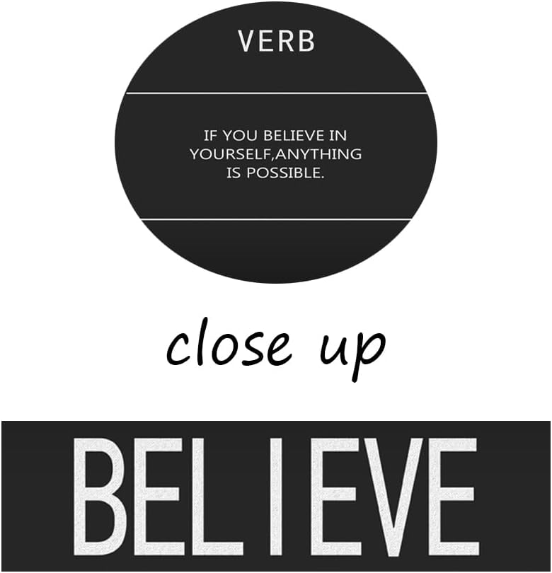 Believe Verb Motivational Quotes Canvas Wall Art Inspirational Positive Poster Print Inspiring Picture Painting Framed Artwork for Office Gym Living Room Wall Decor Ready to Hang[30" W X 40" H]