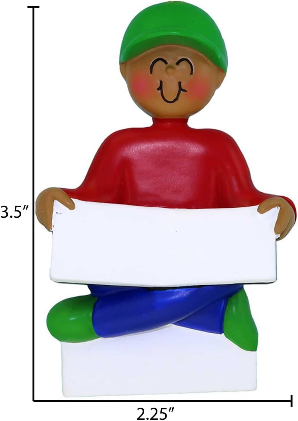 Personalized Child Christmas Tree Ornament - Toddler Pajamas Sleep Time Story Book Reader PJs Lover Kid - Free Customization