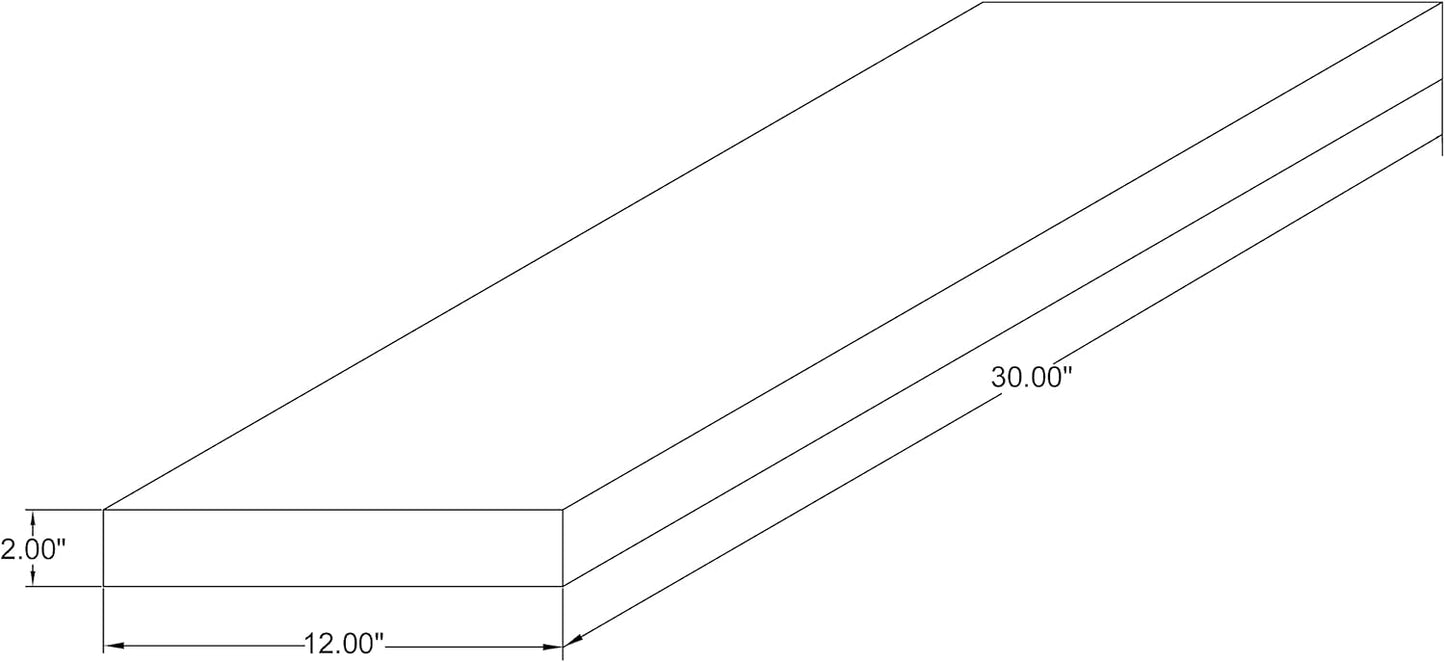 Joel's Antiques - 30 Inch Wooden Floating Shelves for Wall - 30x12x2 in - Made of Natural Wood - Long Heavy Duty Rustic Wall Shelves for Bedroom - Perfect for Living Room, Kitchen - Gray, Grey