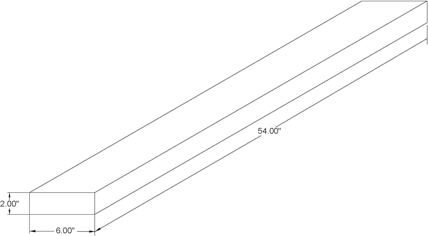 joelsantiques 54 Inch Wooden Floating Shelves for Wall - 54x6x2 in - Made of Natural Wood - Long Heavy Duty Rustic Wall Shelves for Bedroom - Perfect for Living Room, Kitchen - Gray - Grey