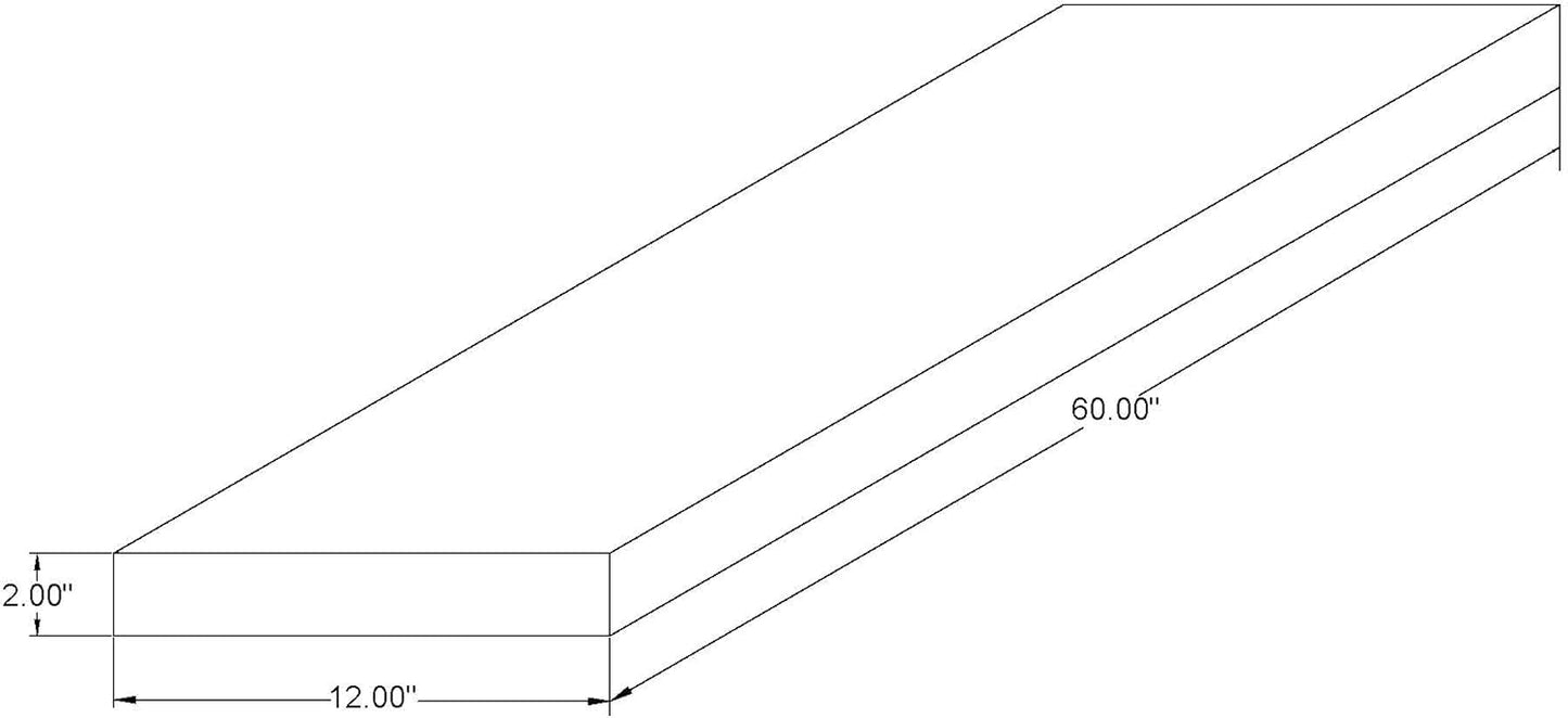 joelsantiques - 60 Inch Wooden Floating Shelves for Wall - 60x12x2 in - Made of Natural Wood - Long Heavy Duty Rustic Wall Shelves for Bedroom - Perfect for Living Room, Kitchen - Beige