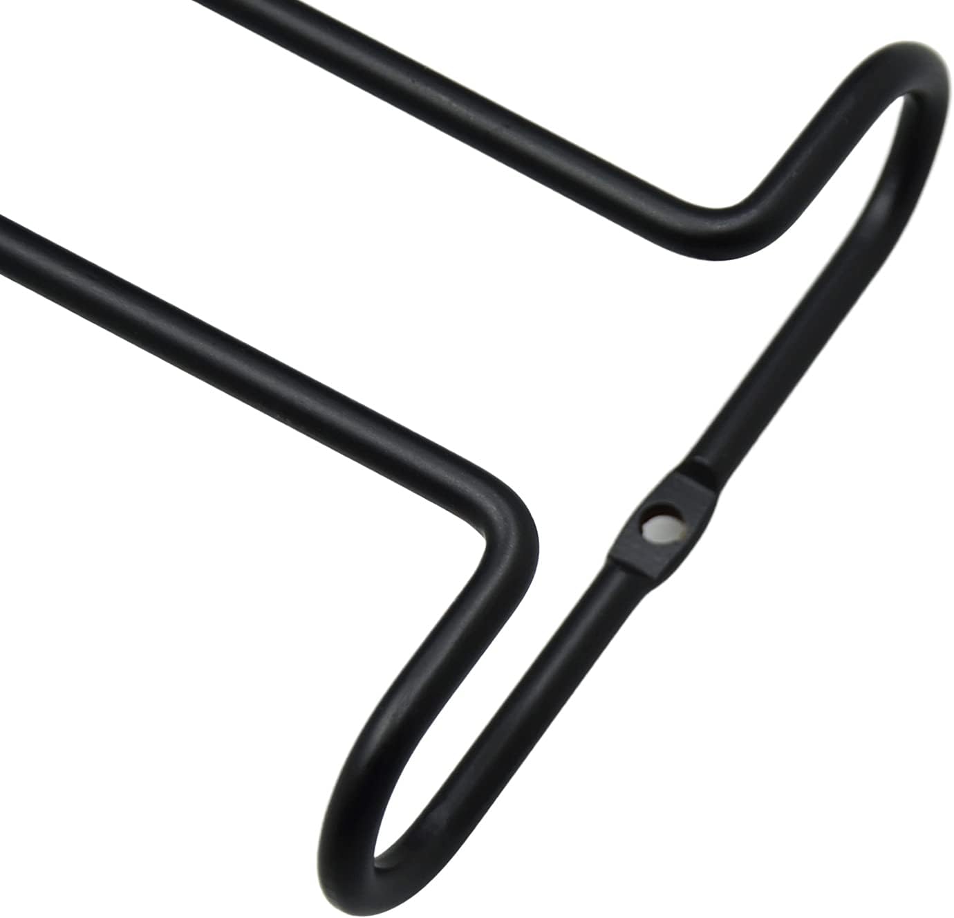 10 Inch Wine Glass Rack Under Cabinet Shelf Stemware Storage Hanging Hanger Organizer Glasses Holder with Drying Under Counter Metal for Kitchen and Bar Set of 2 Black