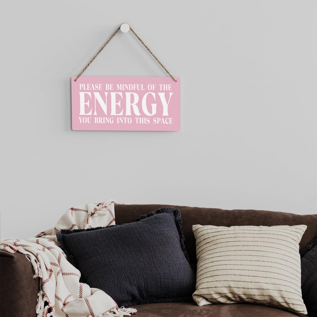 Pink Room Decor Spiritual Decoration Meditation Room Decoration Inspirational Spa Positive Affirmations Wall Decor Wood Plaque Sign Hanging Door Sign Home Office Yoga Room