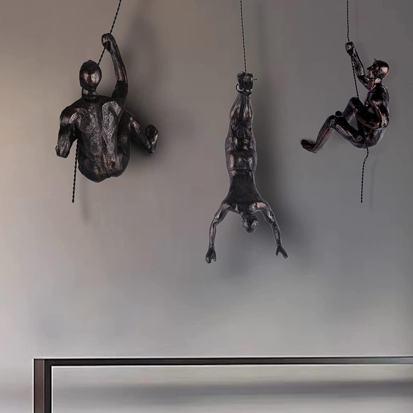Climbing Men Wall Art Decor Sculpture,Nordic Modern Simplicity Decorative Wall Art, Climbing Man Sculptures,Home & Office Climber Gifts