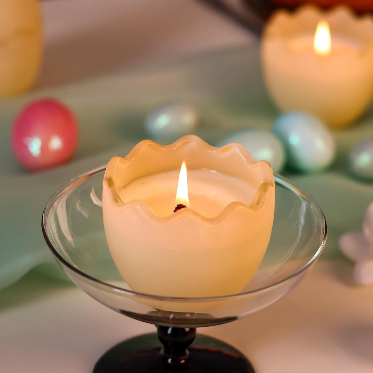 Vanilla Scented Candle, Bunny Spring Home Decor, Indoor Easter Decoration for Table Centerpiece, Gift for Women