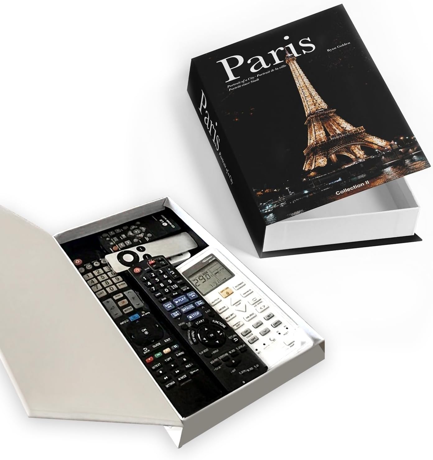 Decorative Storage Book Box – Hidden Storage for Remote Controls, Keys, and Small Items – Elegant Home Decor for Living Room, Bedroom, Coffee Table – Modern Style Faux Book Organizer (Pairs)