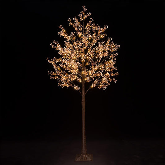 6ft Lighted Baby's Breath Tree with 184 Warm White LED Lights for Holiday Decor - Dimmable, UL Certified, Waterproof - Ideal for Indoor and Outdoor Decoration