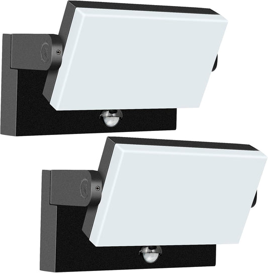 40W LED Wall Pack Lights Outdoor Motion Sensor,360 °Rotation 5000K 6000K 4000K Selectable Exterior Flood Lighting Fixture Sconce for Porch Garage Patio