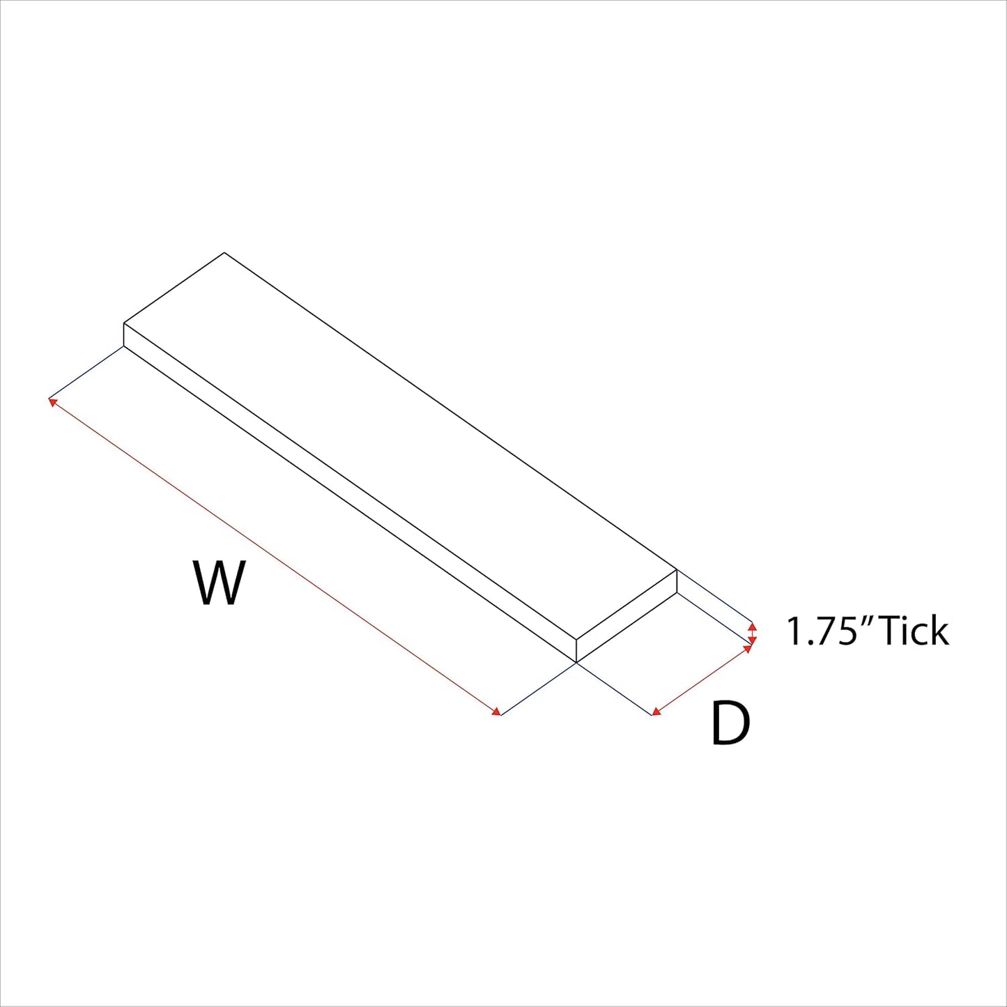 URBANDI, Rustic Floating Shelves, Set of 2, Hidden Bracket, Solid Wood, Heavy Duty, Wall Mounted Shelves, (Grey, 36Wx8D)