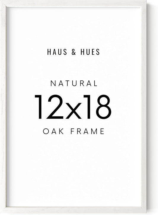 HAUS AND HUES Standalone White Oak Frame Set of 1-12x18