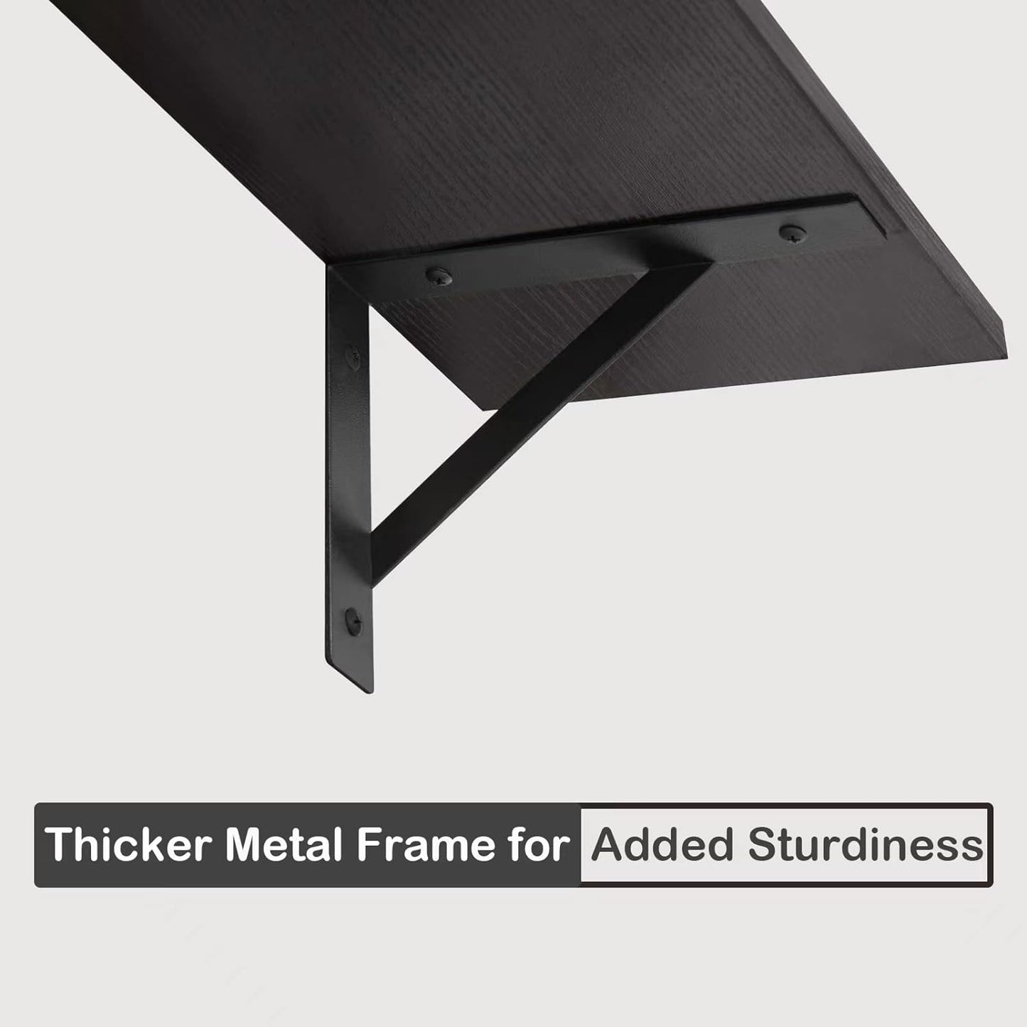 DINZI LVJ Long Wall Shelves, 47.3Inch Wall Mounted Shelves Set of 2, Extra Large Wall Storage Ledges with Sturdy Metal Brackets for Living Room, Bathroom, Bedroom, Kitchen, Espresso