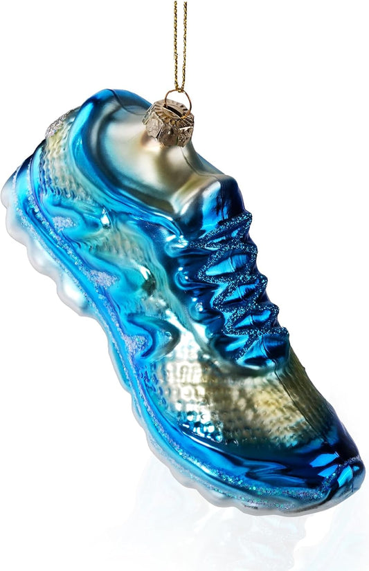 Hanging Christmas Ornaments, 2025 Glass Blown Christmas Tree Ornaments, Blue Christmas Tree Decorations, Funny Gifts & Home Decor, Running Shoes