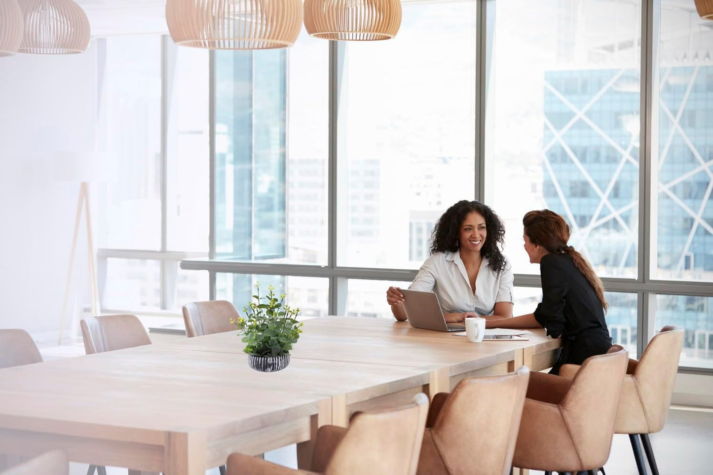 Artificial Plants Potted Real Looking Small Faux Plant with Rustic Black Cement Planter for Kitchen Office Desk Bookshelf Decor (Eucalyptus Plant)