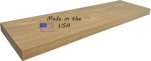 joelsantiques 36 Inch Wooden Floating Shelves for Wall - 36x12x2 in - Made of Natural Wood - Long Heavy Duty Rustic Wall Shelves for Bedroom - Perfect for Living Room, Kitchen - Natural