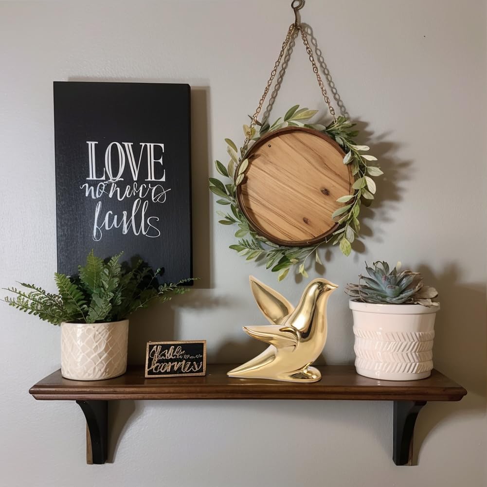 Gold Decor Accents – Modern Gold Ceramic Bird Figurine, 5.1in Decorative Bird Statue for Shelf, Table or Bathroom, Small Animal Sculpture Gift for Bird Lovers, Bird Room Decor