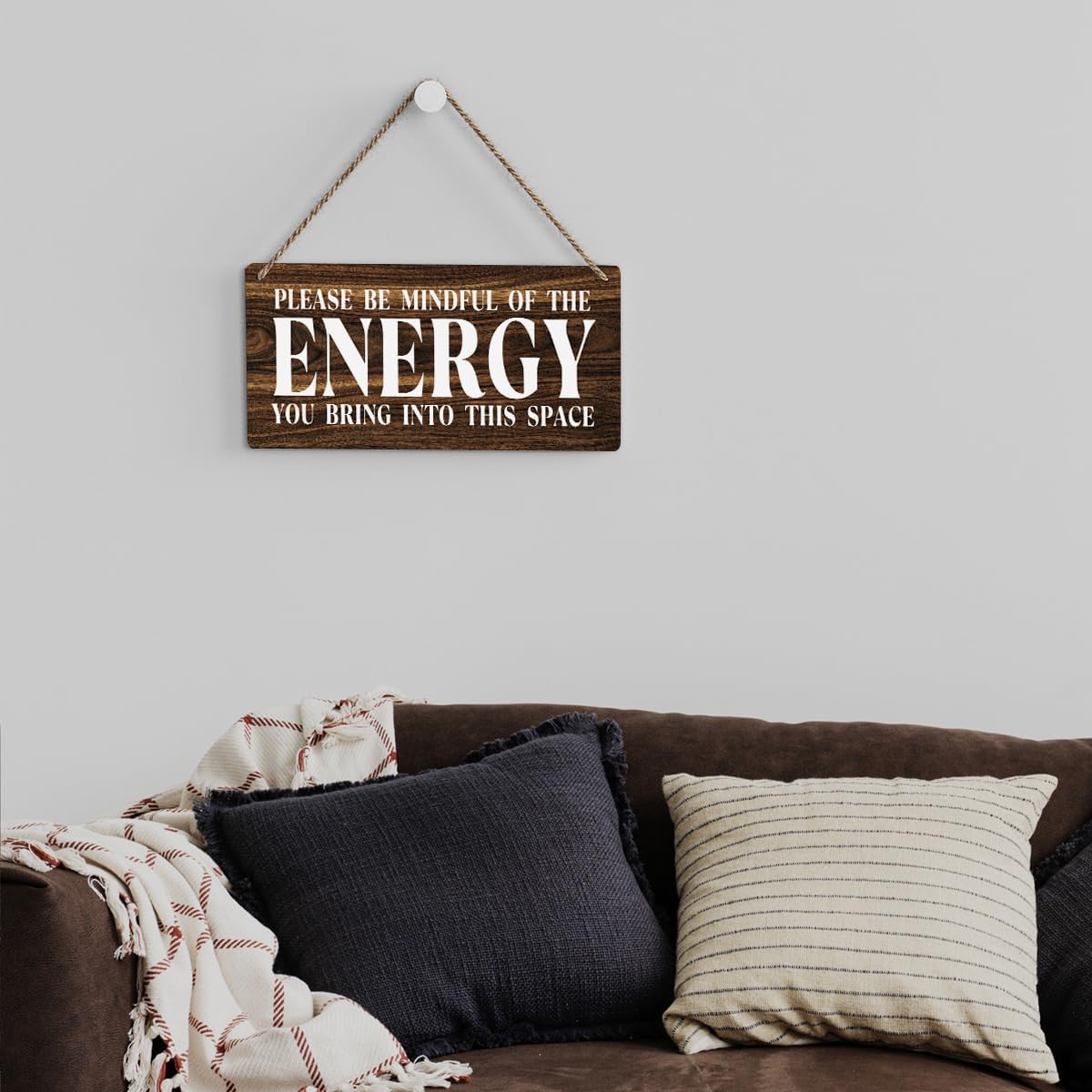 Inspirational Zen Wall Art, Positive Affirmations Wall Decor, Meditation Room Decor Spa Decor Spiritual Wall Art Decor Hanging Sign Wood Plaque Block for Home Office Bathroom Bedroom