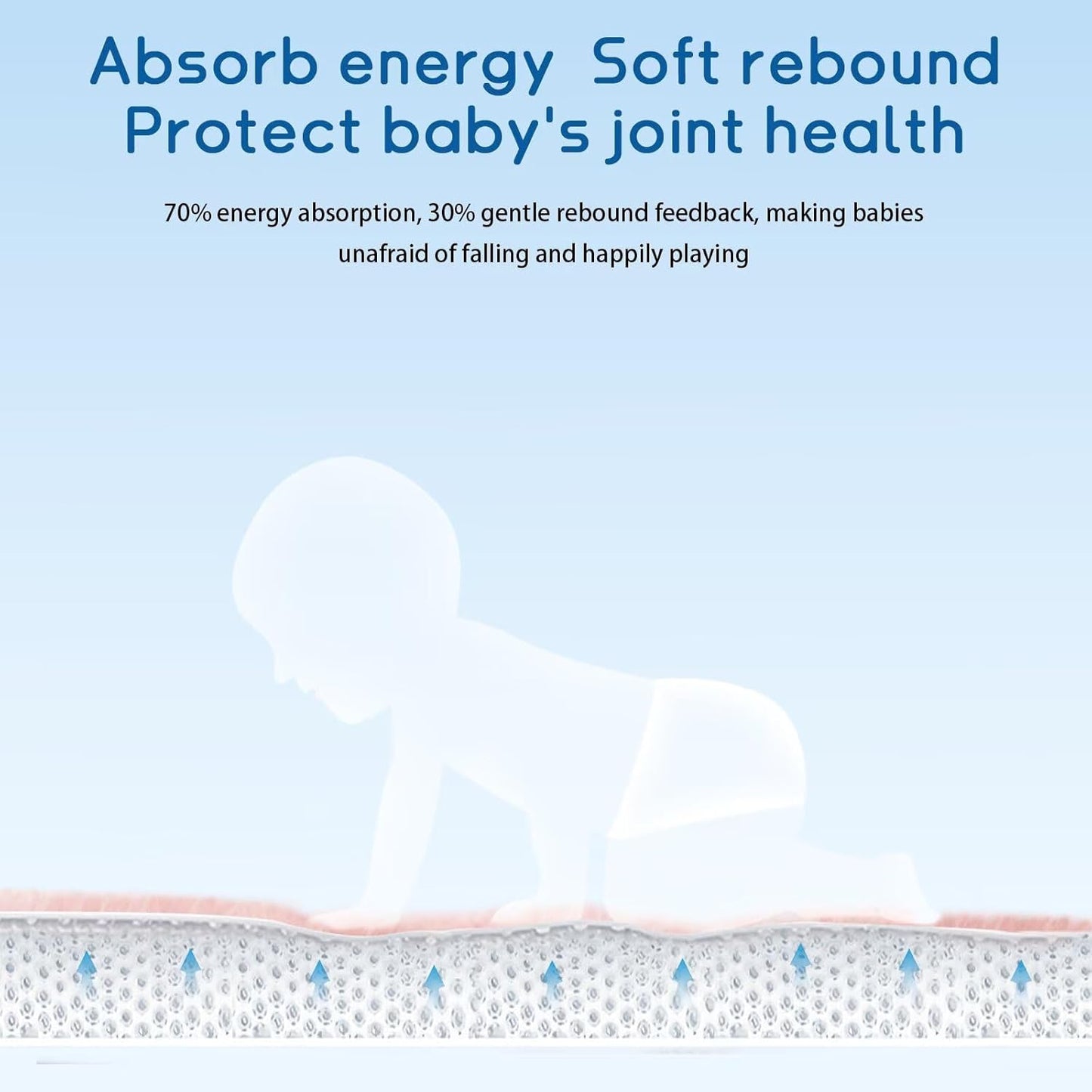 Baby Play Mat for Floor Tummy Time Nursery Rug Muscle Mat Area Playroom Rug 4'11x3'28" Memory Foam 1.3" Thick Crawling for Babies,Toddlers, Infants, Kids(Light Gray)