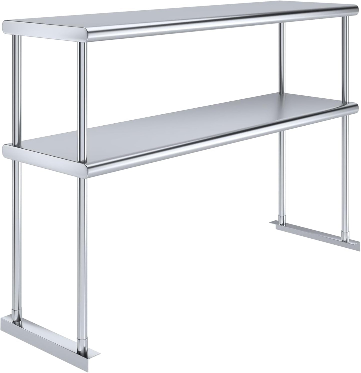 AmGood Double OverShelf Stainless Steel NSF - Many (48" Long x 14" Deep)