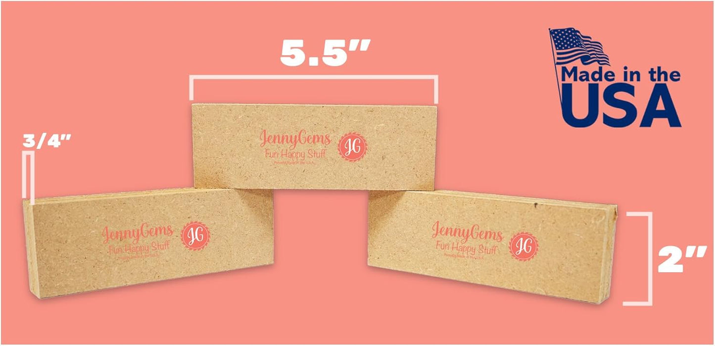 JennyGems Easter Bunny Decor 3pc Wooden Block Set, Tiered Tray, Wreath and Tabletop Decor for Easter Decorations