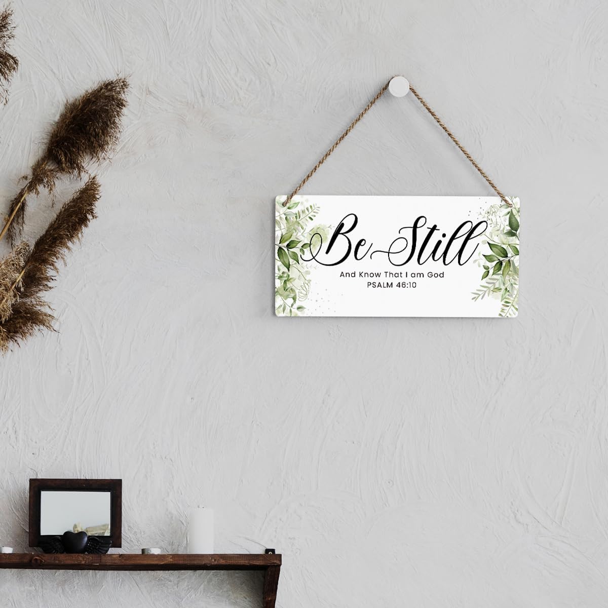 Be Still And Know That I Am God Prayer Room Decor Rustic Bible Verse Sign Scripture Printed Wood Sign Wall Art Religious Gifts Faith Based Gifts