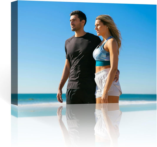 AIRUIXIO Custom Canvas Prints with Frame | Personalized Photo Canvas for Christmas Gifts | Ideal Family & Pet Wall Art Decor | Custom Canvas Wall Art 20x16Inch