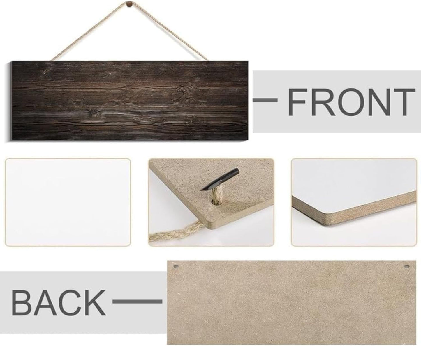 Gather Signs for Home Decor White, Rustic Farmhouse Dining Room Decor Wood Wall Hanging Plaque Gather Wall Decor for Living Room Kitchen Signs 6x18 Inch