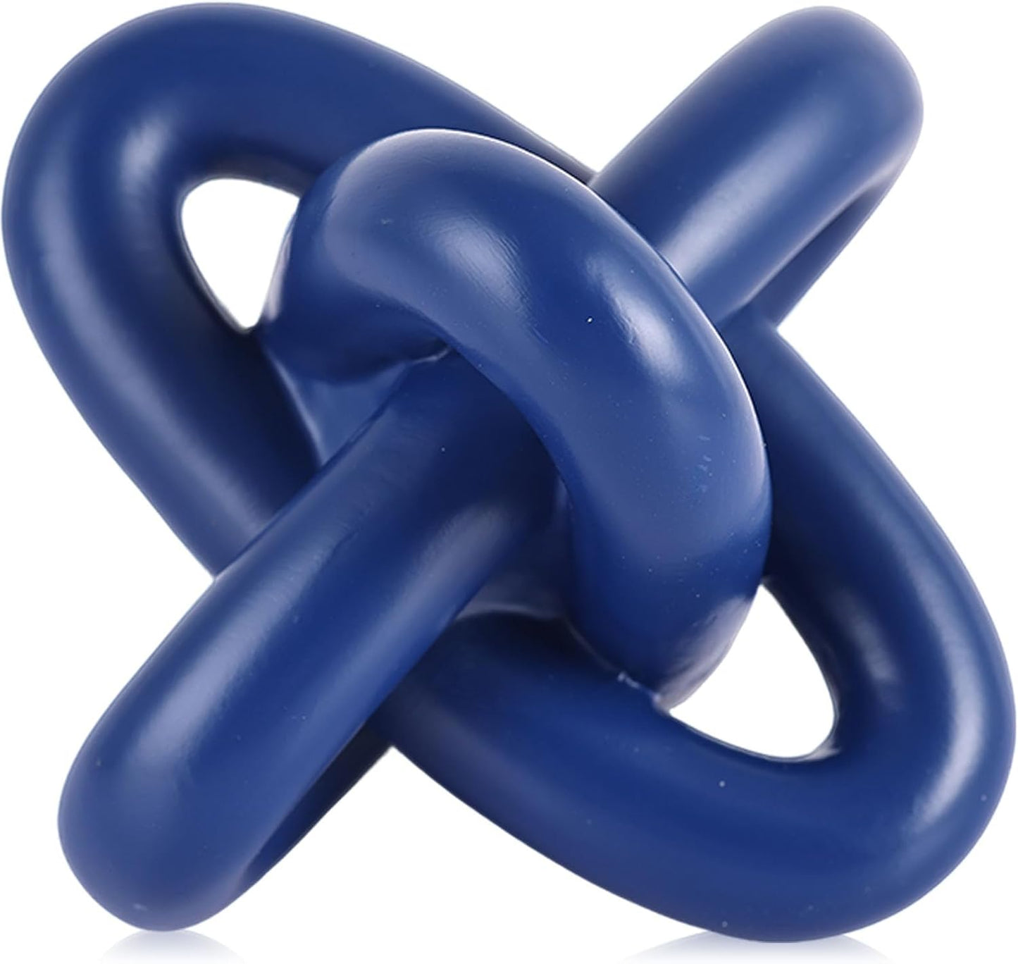 XMGZQ Blue Knot Decor for Coffee Table Book,Chain Link Decor for Bookshelf Entry Table TV Stand,Navy Knot Sculpture for Home Living Room,Object Decoracions para sala,adornos para sala Modernos