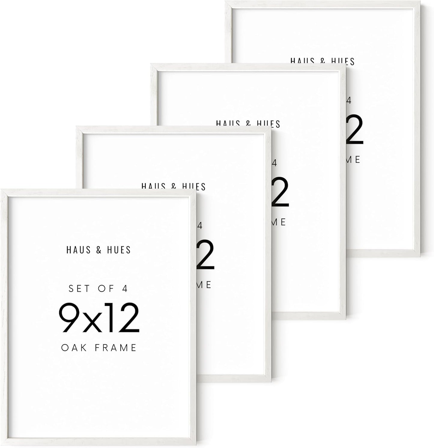 HAUS AND HUES Standalone White Oak Frame Set of 4-9x12