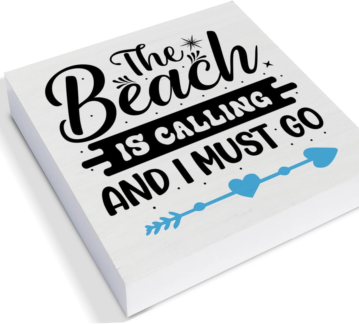 Summer Beach Decor for Home Farmhouse Tiered Tray Decor Beach House 3 Pcs Decorative Wood Box Signs Table Desk Shelf Decoration