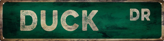 Vintage Tin Sign Retro Metal Duck DR Signs Stylish Wall Art Plaques for Home Decor Bathroom Kitchen House and Gothic Wall Decor or as a Unique Poster 16x4 in