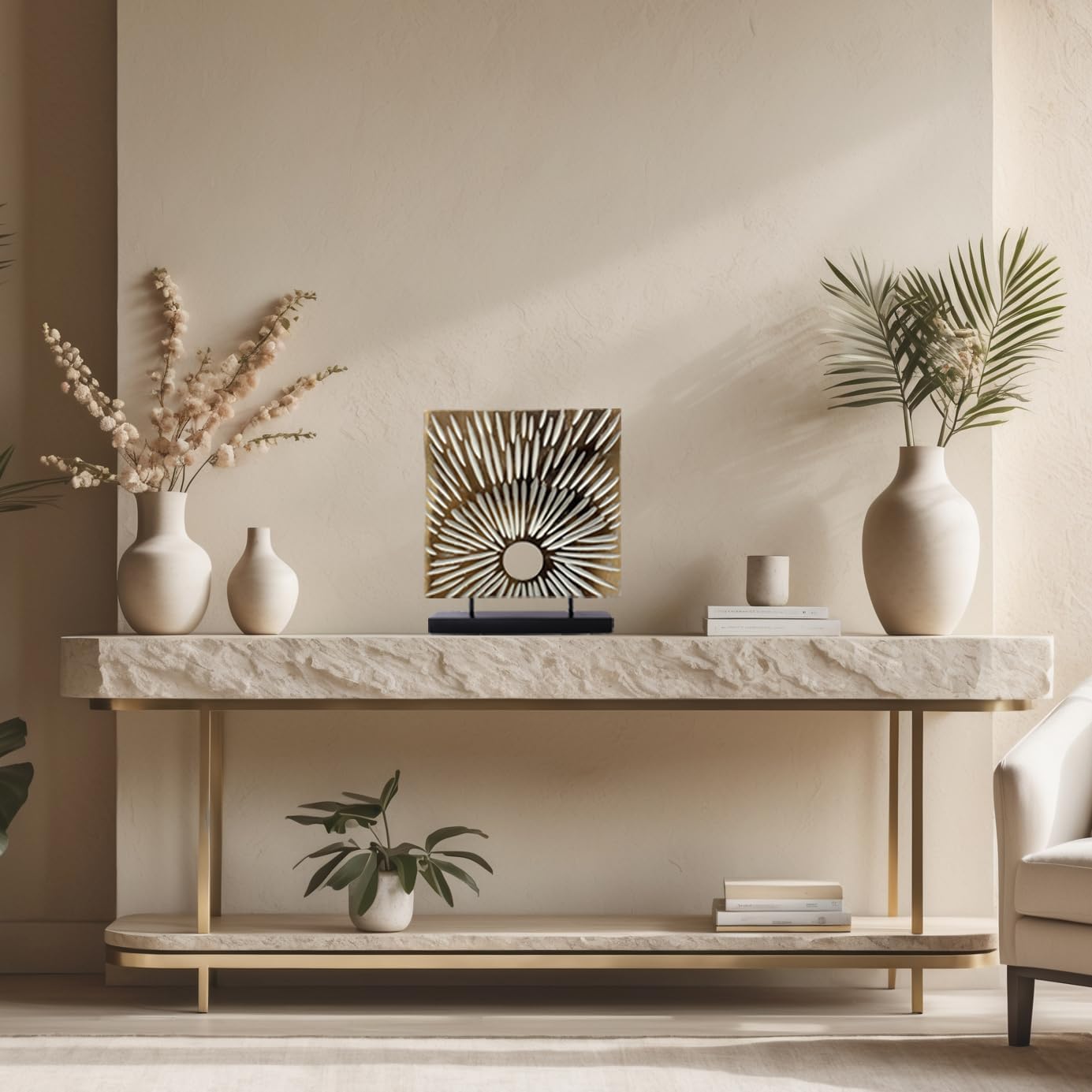 Decozen Handcrafted Solid Wood Decorative Centerpiece Ideal for Bedroom, Coffee Table, Kitchen, and Dining Room - Valentines Day Gifts