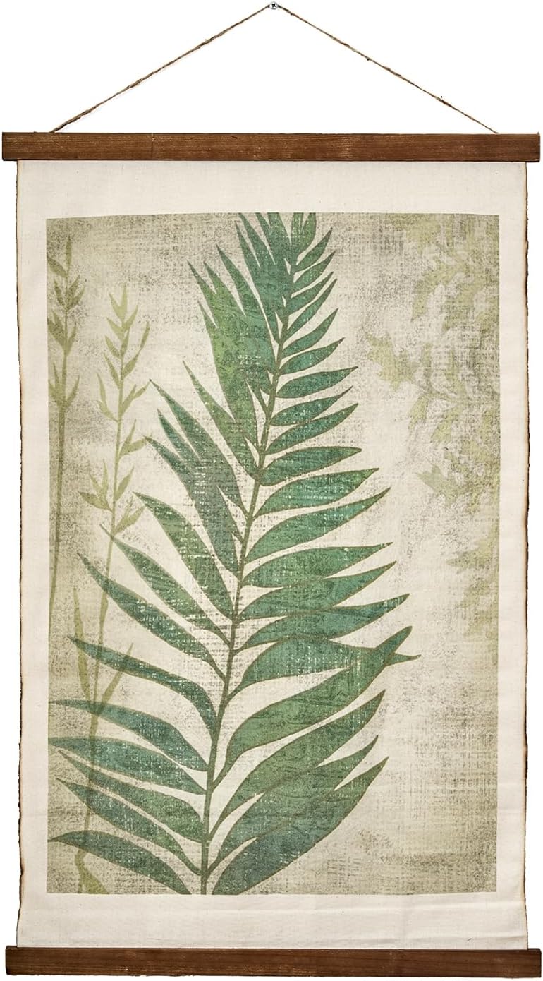 American Art Decor Leaf Wall Scroll Tapestry with Rope