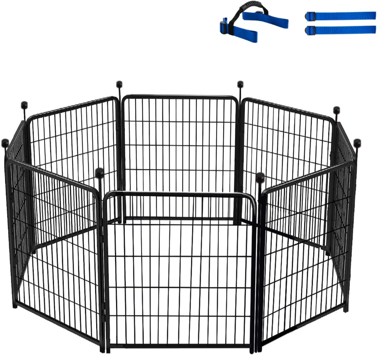 Garden Fencing 48 inch High, 8 Panels Total 17.7Ft(L). Garden Fence Border, Flower Bed Fencing, Dog Fences for The Yard, Dog Digging Fence Barrier (No Gate)