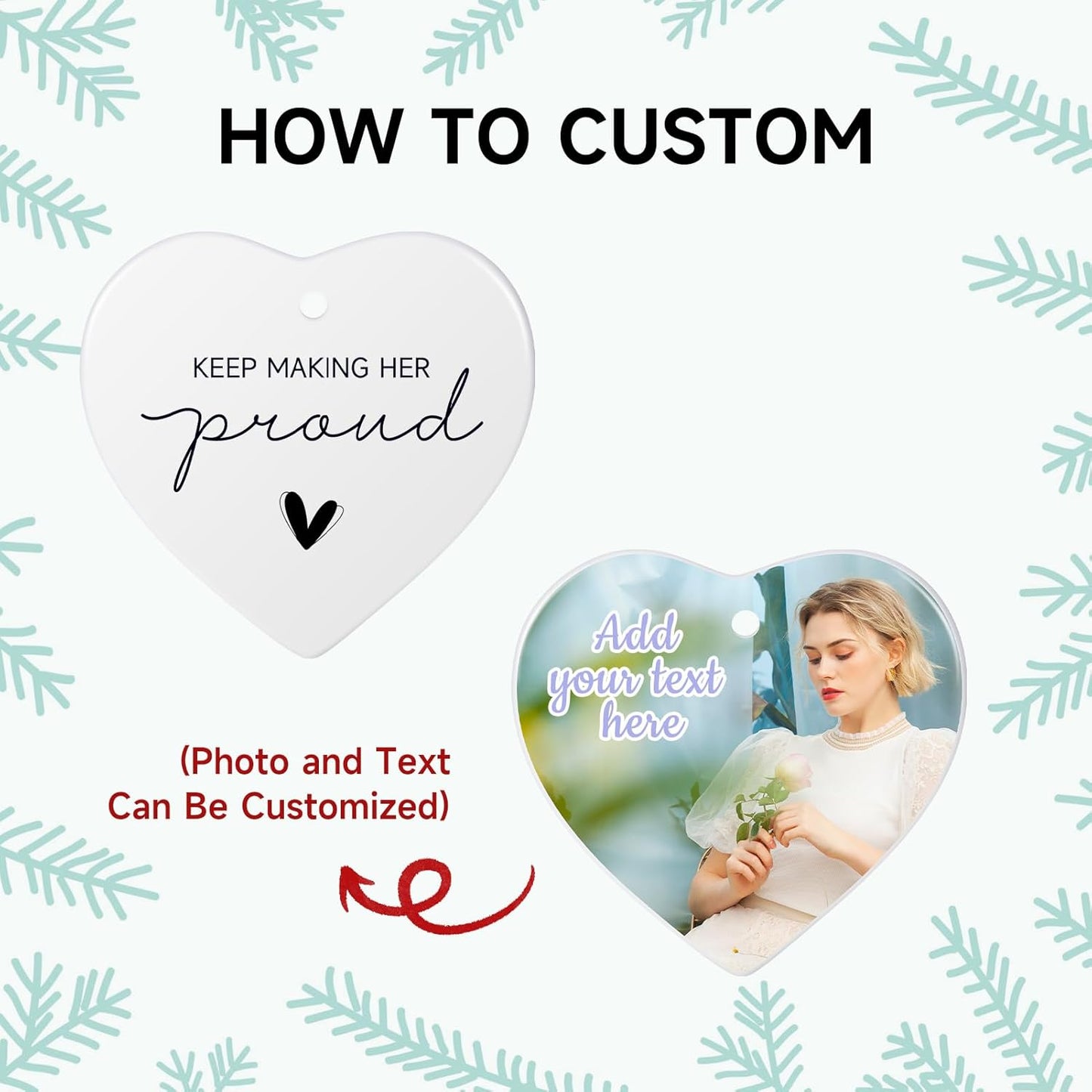 Personalized Keep Making Her Proud Ornament, Memorial Gifts for Loss of Mom Grandmother, Sympathy Gifts for Loss of Loved One, Bereavement Gift Ideas Grief Memorial Gift Christmas Ornament